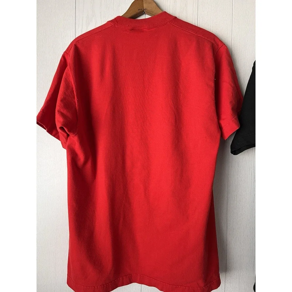 Vintage 90's LOT OF 2 Wilson Athletic Spellout T-Shirts USA Men Medium Black Red